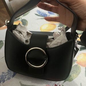 Wild Fable Black Mini Bag with Silver Accent